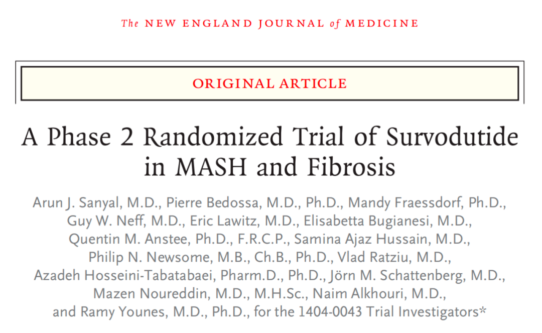 Tirzepatide and Survodutide for MASH with Liver Fibrosis: Two Phase 2 Trial Results Published Simultaneously in NEJM